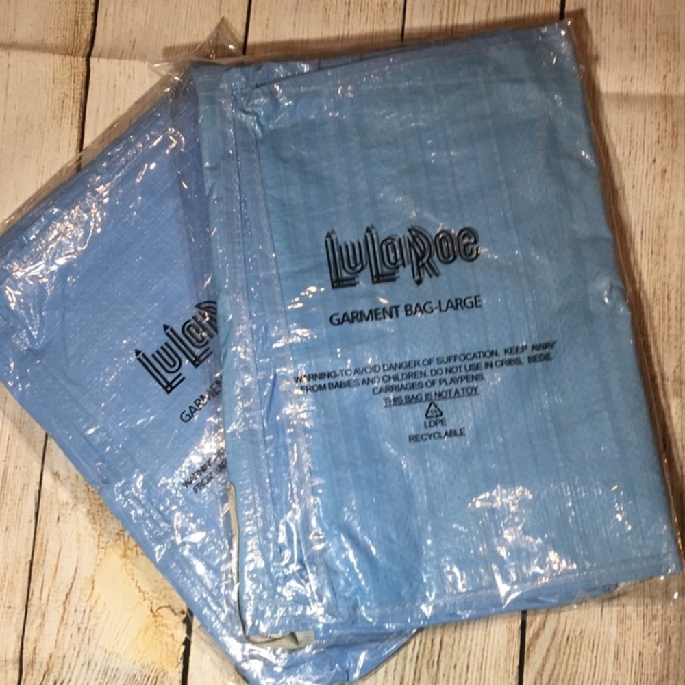 Lot of 2 LuLaRoe Large Garment Bags - Light Blue - Picture 3 of 4